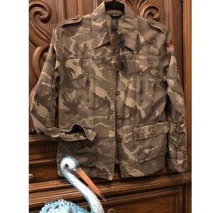 Coupé Camouflage Military Jacket - Embroidered